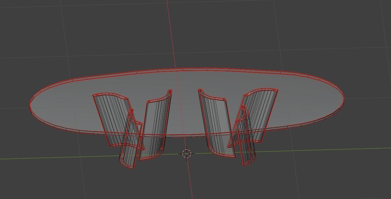 Luxury table 3D model_3