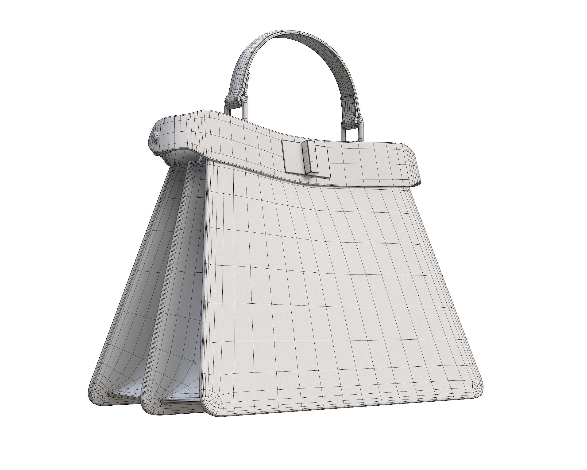 Fendi Peekaboo Bag 3D Model Collection_9