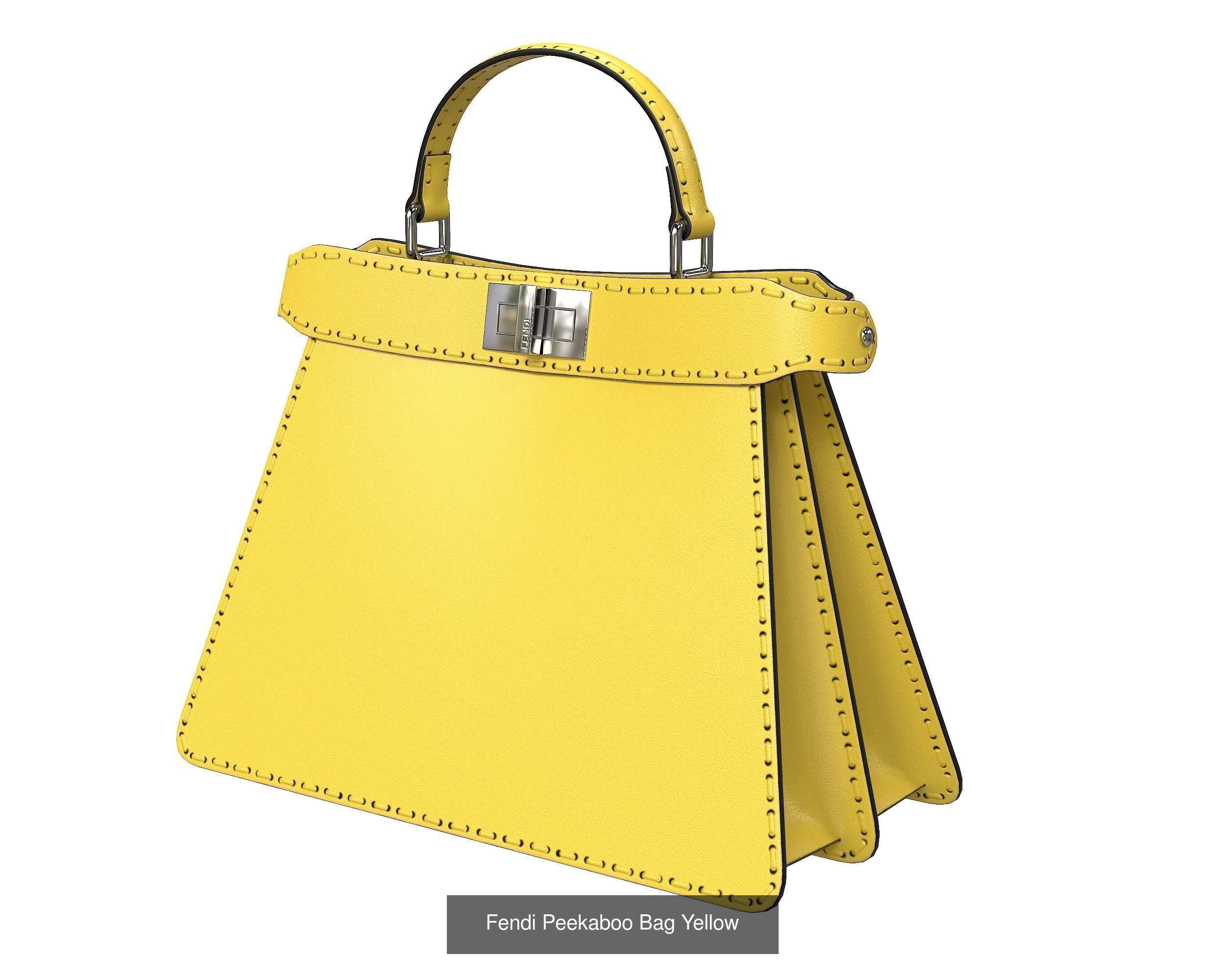 Fendi Peekaboo Bag 3D Model Collection_8