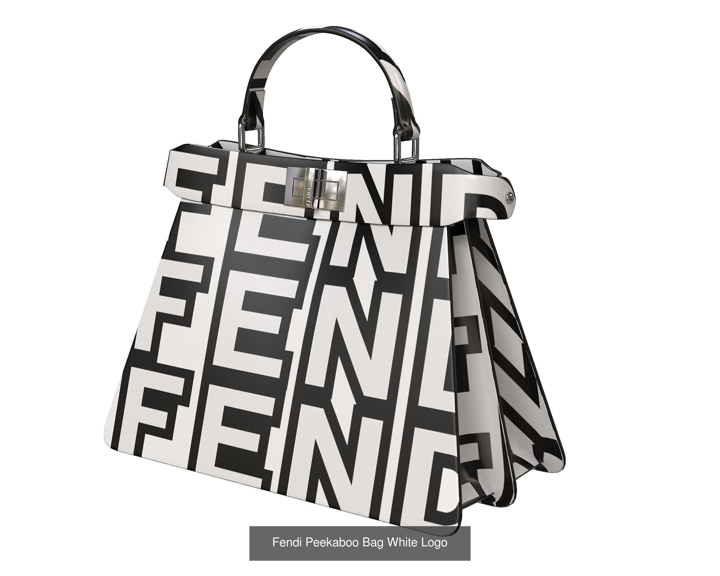 Fendi Peekaboo Bag 3D Model Collection_7