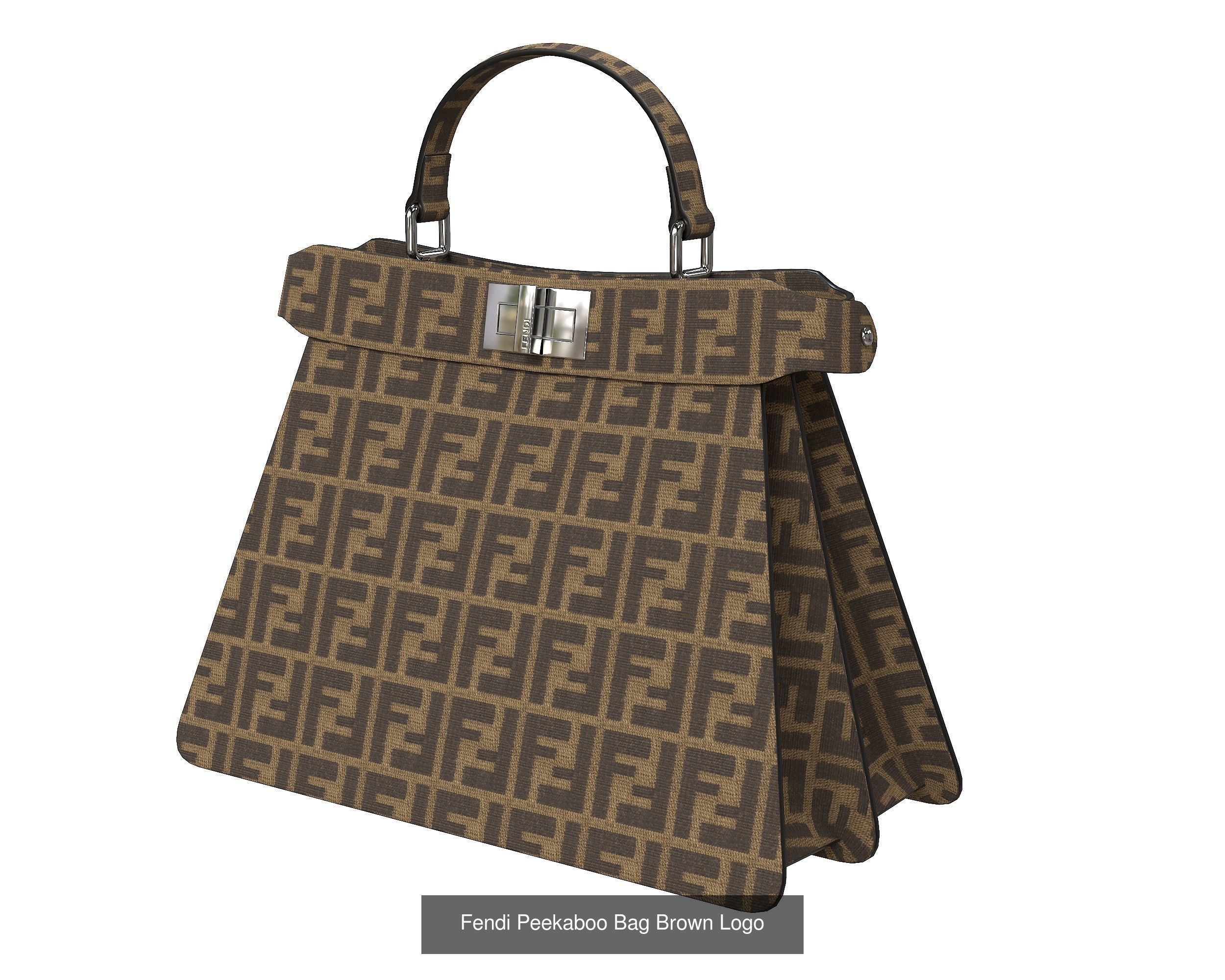 Fendi Peekaboo Bag 3D Model Collection_4