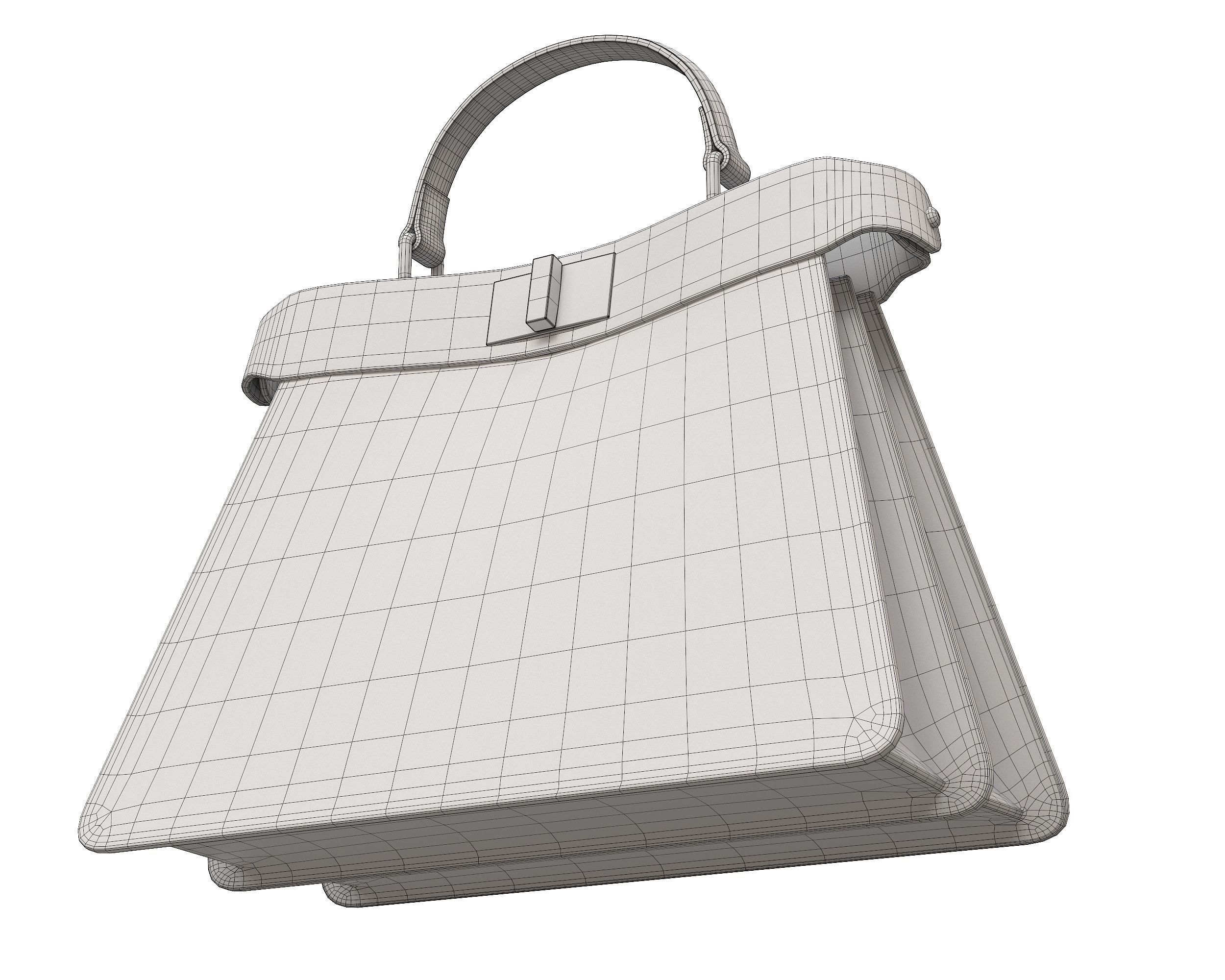 Fendi Peekaboo Bag 3D Model Collection_11