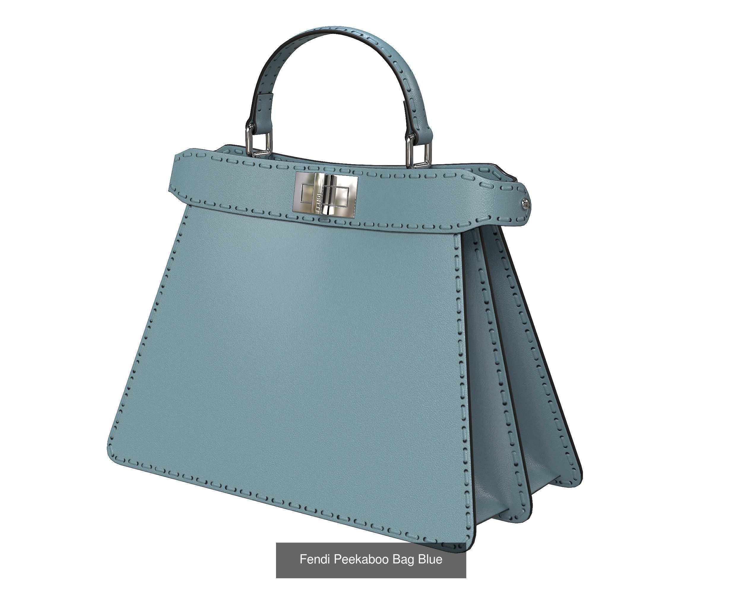 Fendi Peekaboo Bag 3D Model Collection_1