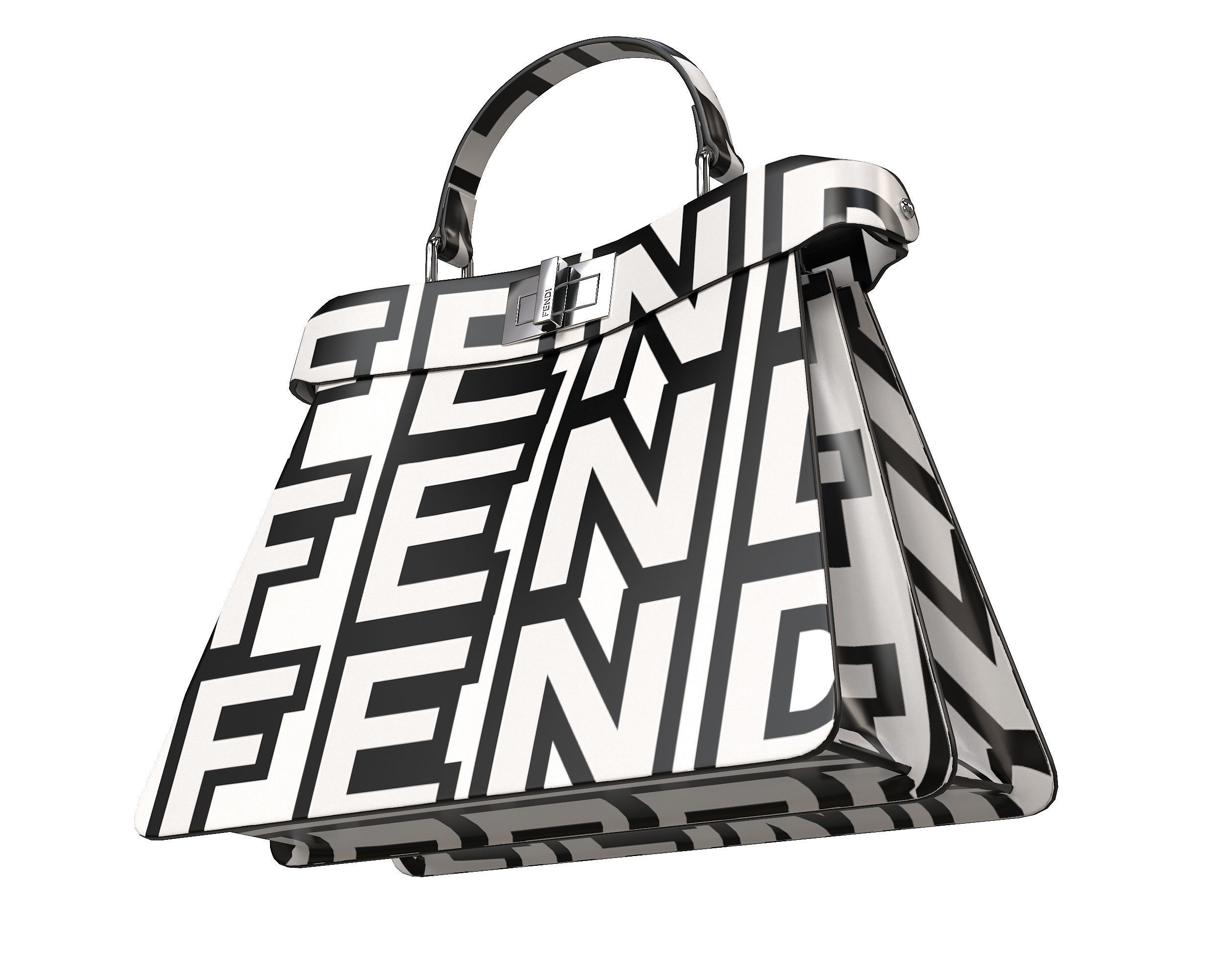 Fendi Peekaboo Bag 3D Model Collection_13