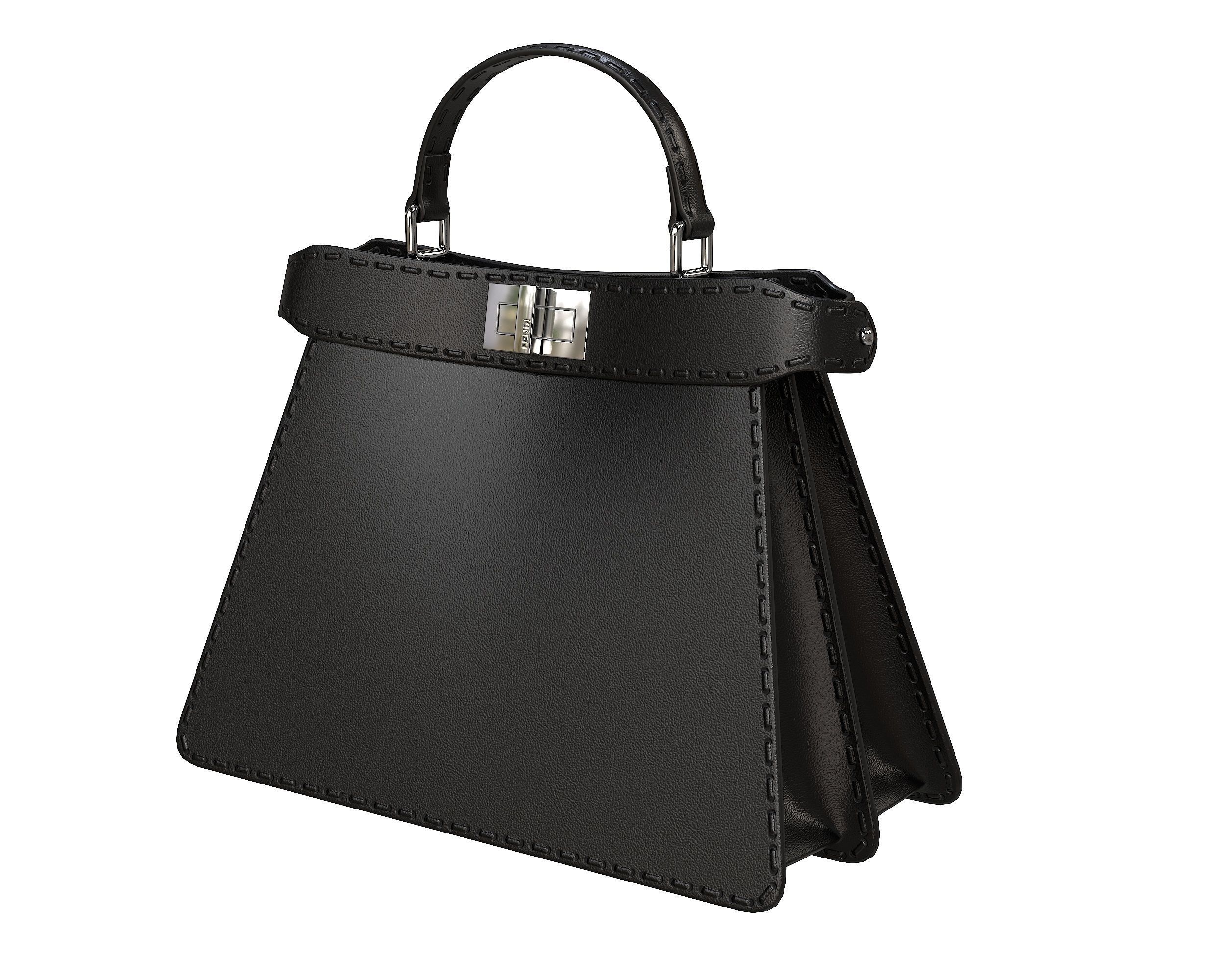 Fendi Peekaboo Bag 3D Model Collection_2