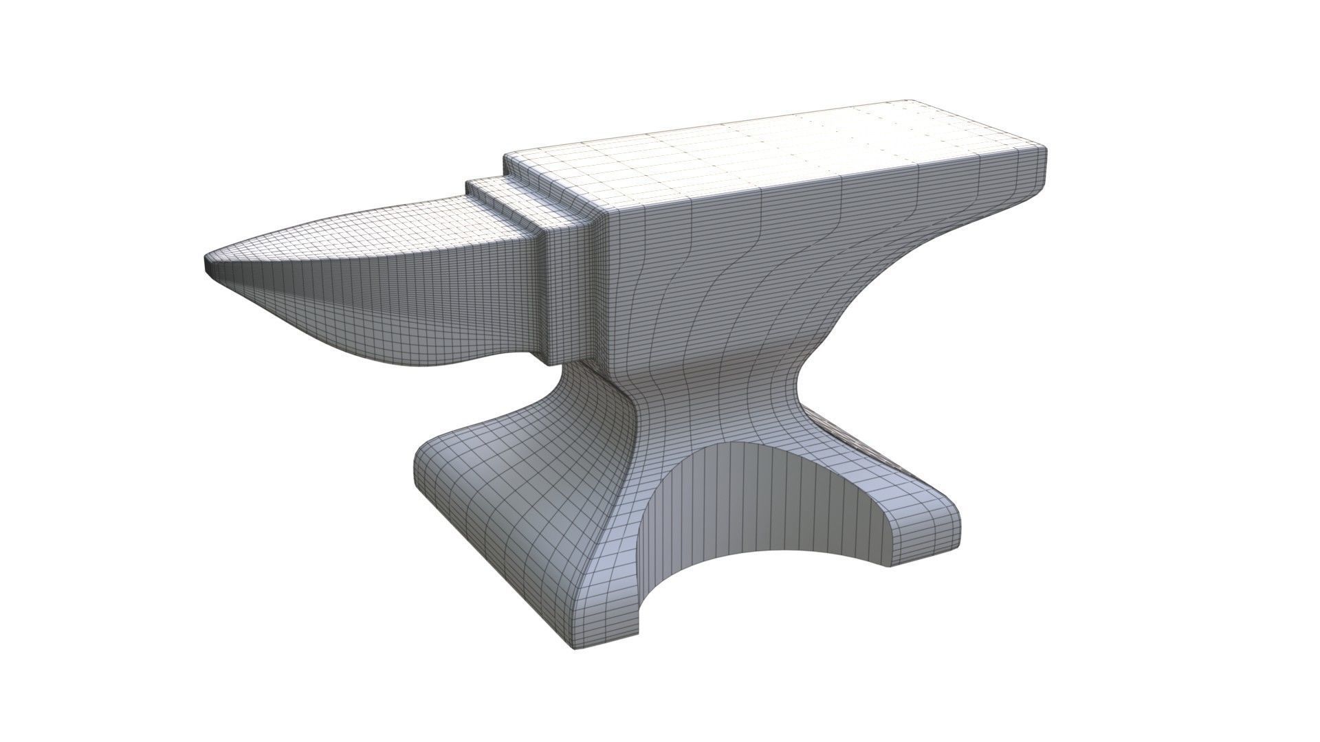 Rusty anvil old realictic 3D model_5