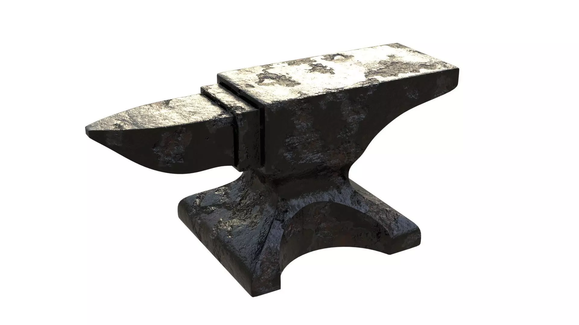 Rusty anvil old realictic 3D model_0