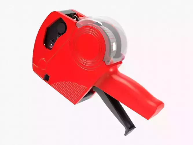 Price Tag Gun Low-poly 3D model