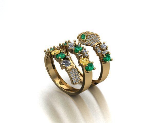 snake ring 3D print model_13