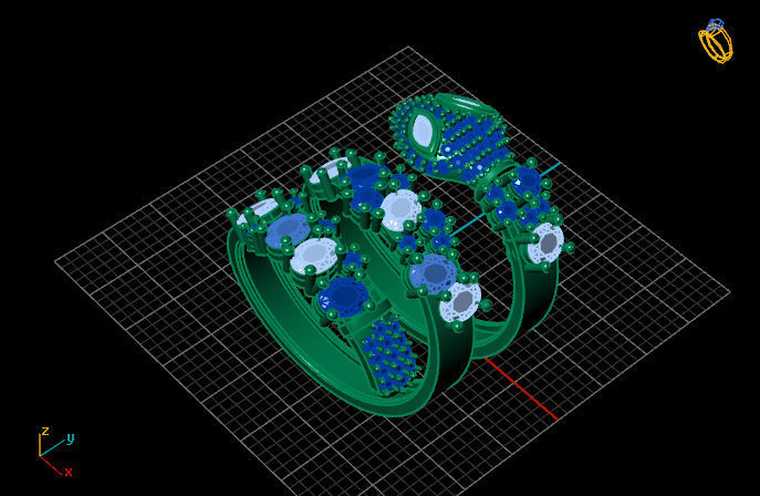 snake ring 3D print model_10