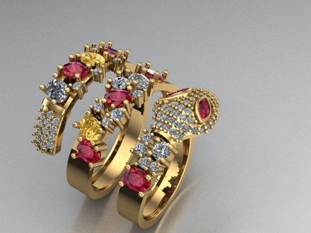 snake ring 3D print model_2