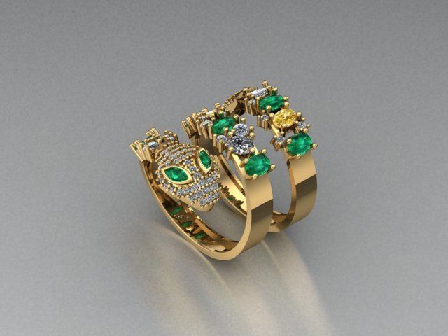 snake ring 3D print model_12