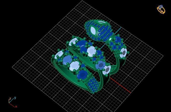 snake ring 3D print model_7