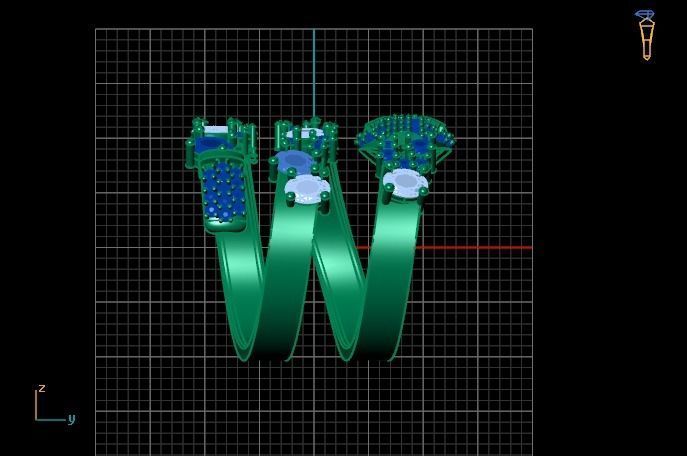 snake ring 3D print model_9