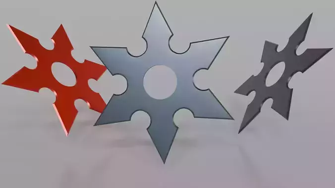 SHURIKENS WITH 3 COLOR OPTION