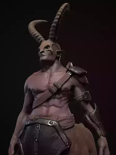 Centaur fawn Low-poly 3D model