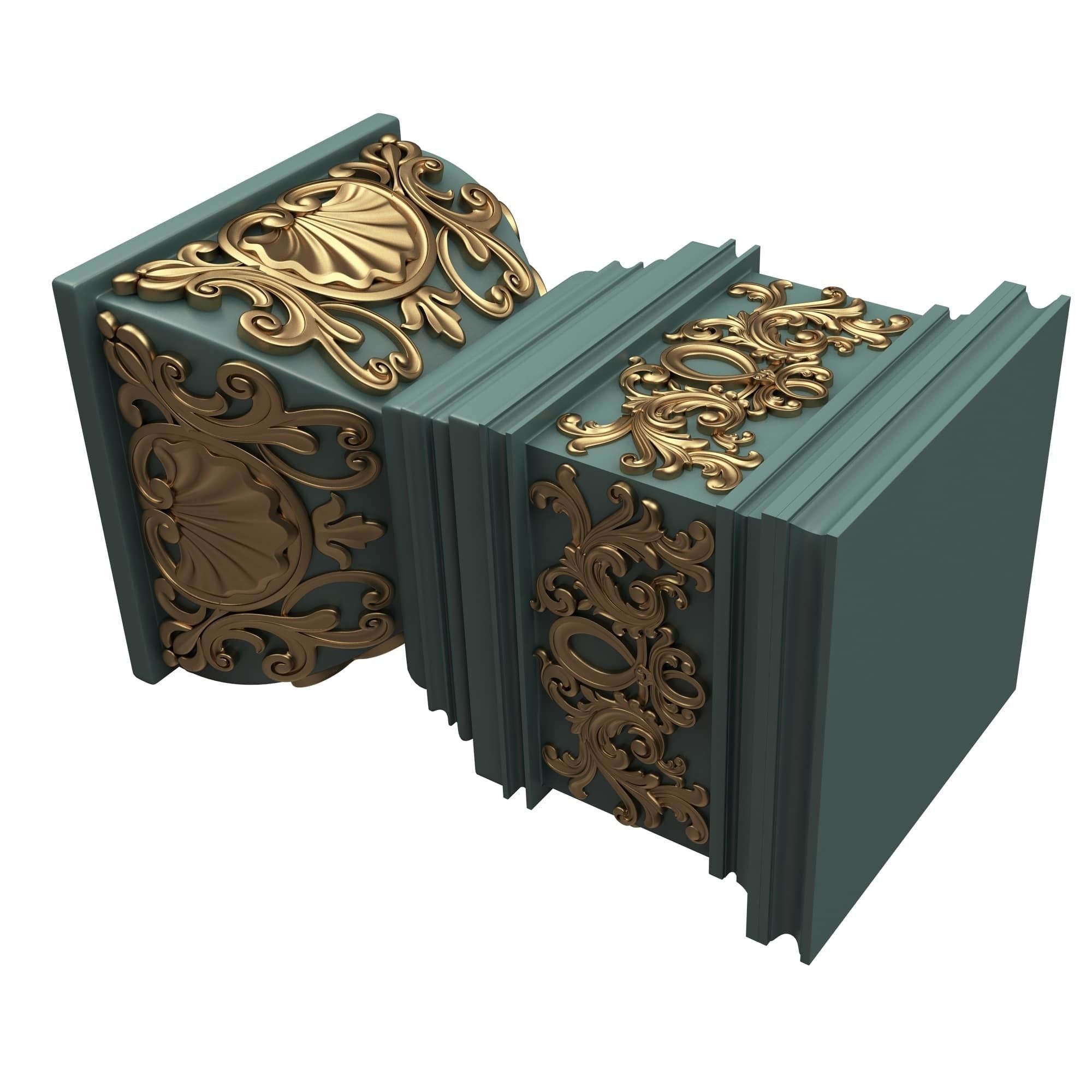 Flower Pot 06 Green Low-poly 3D model_5