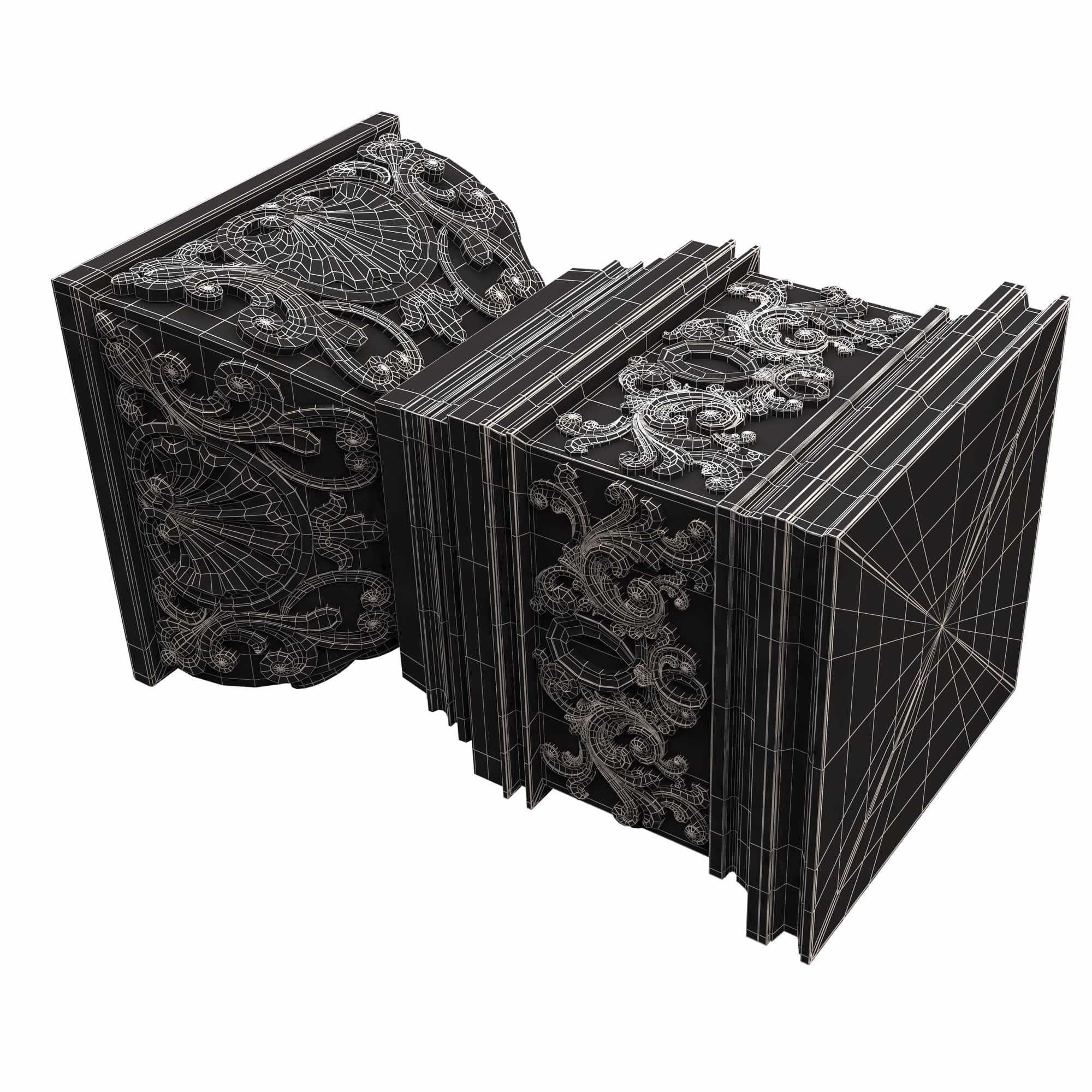 Flower Pot 06 Green Low-poly 3D model_11