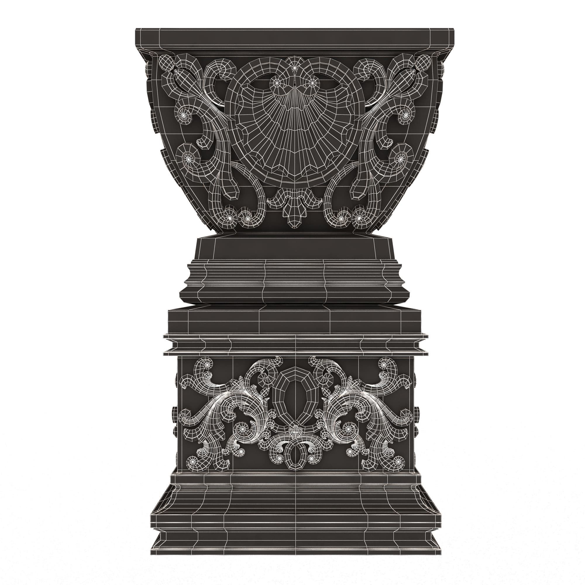 Flower Pot 06 Green Low-poly 3D model_6