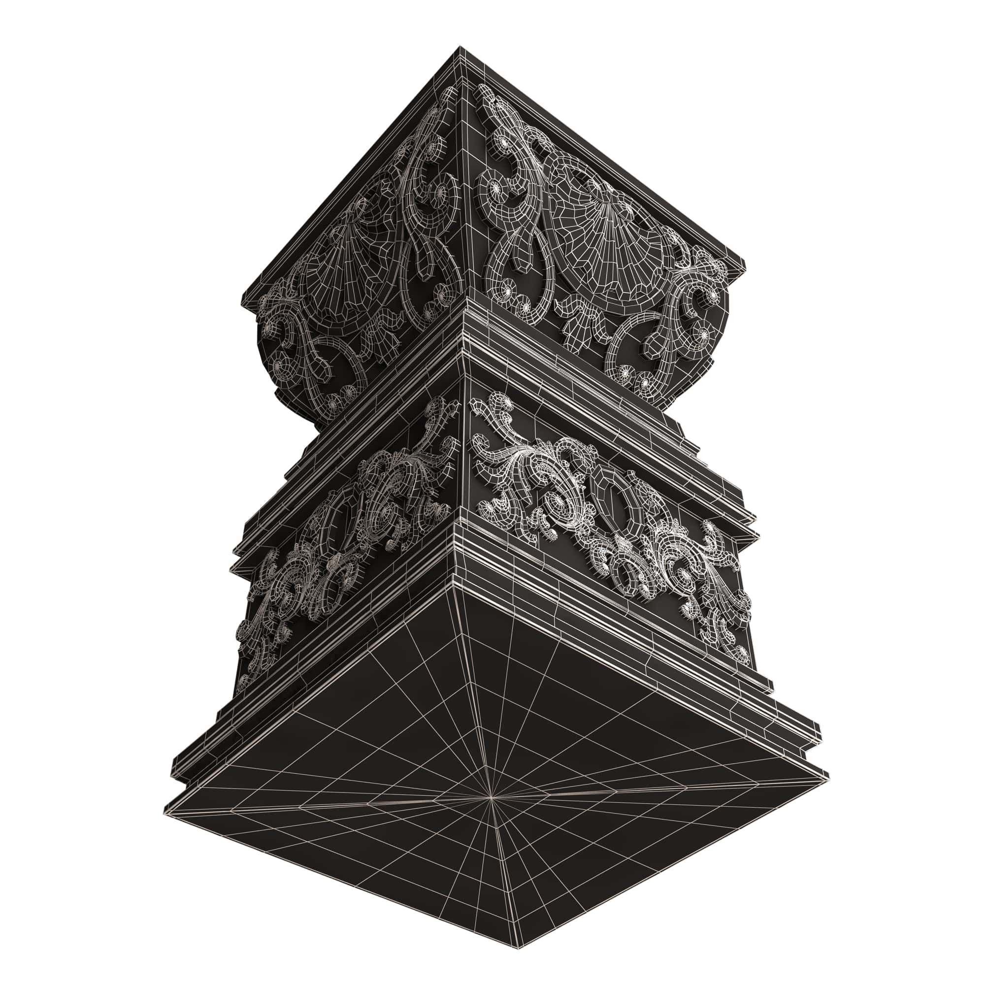 Flower Pot 06 Green Low-poly 3D model_9