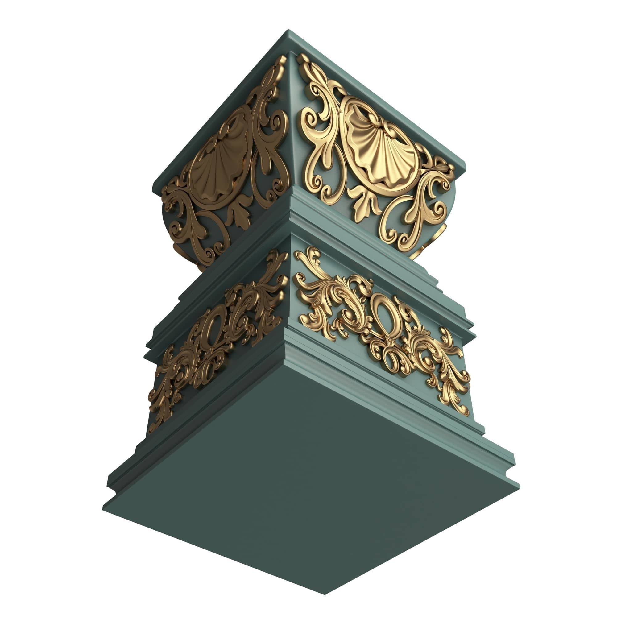 Flower Pot 06 Green Low-poly 3D model_3