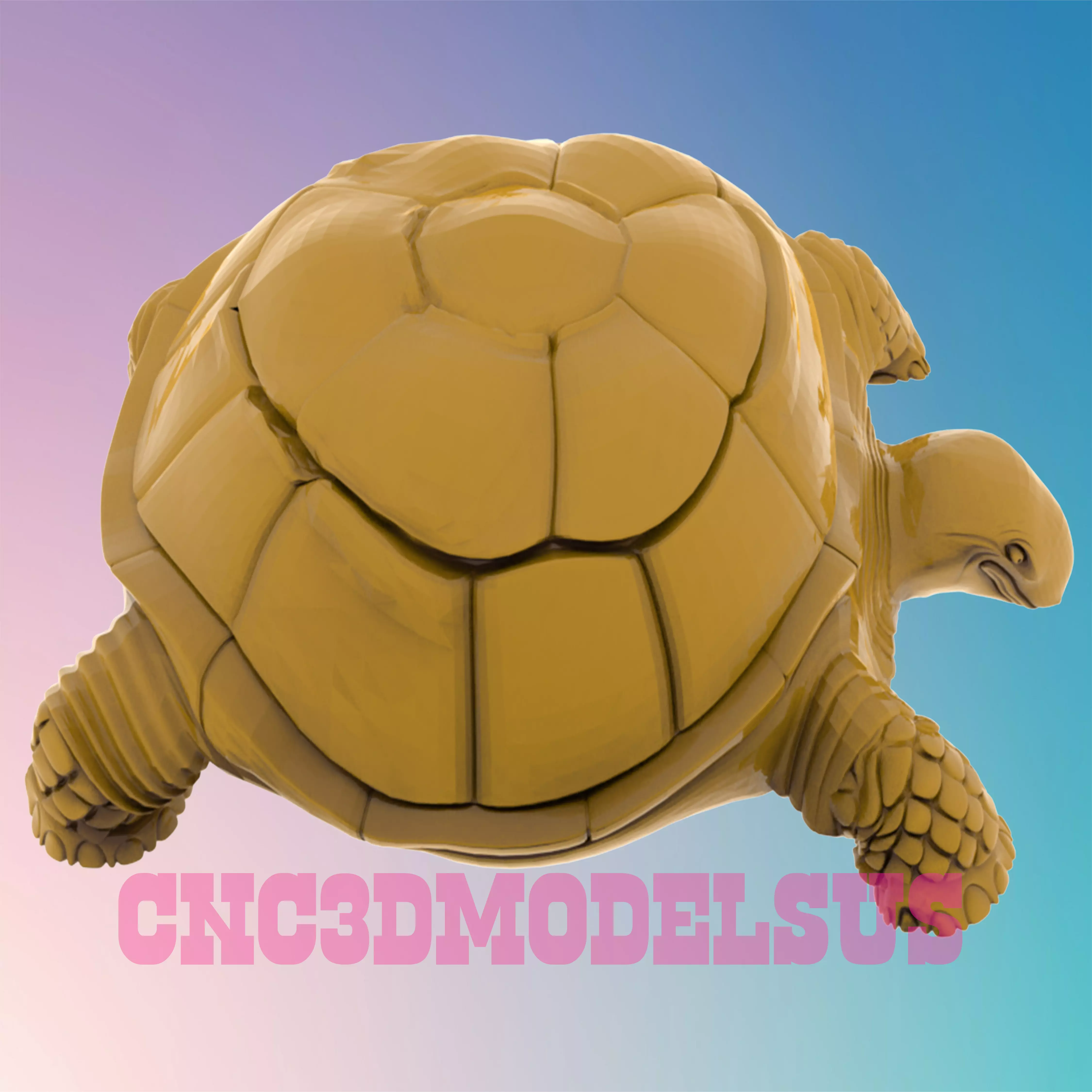 Turtle 3 3D MODEL STL FILE FOR CNC ROUTER LASER 3D print model