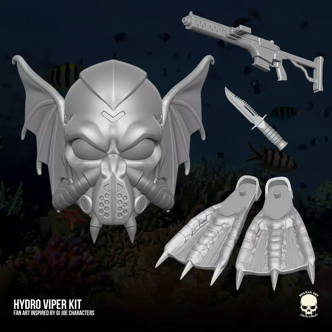 Hydro viper Fan Art Kit 3D printable File For Action Figures 3D print model_0