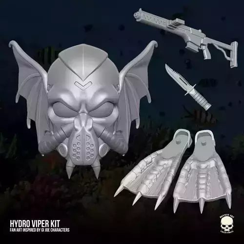Hydro viper Fan Art Kit 3D printable File For Action Figures