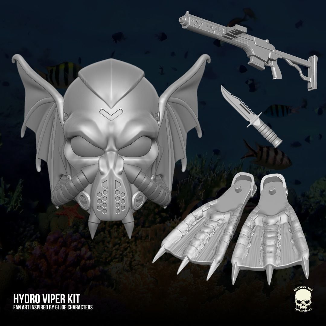 Hydro viper Fan Art Kit 3D printable File For Action Figures 3D print model_12