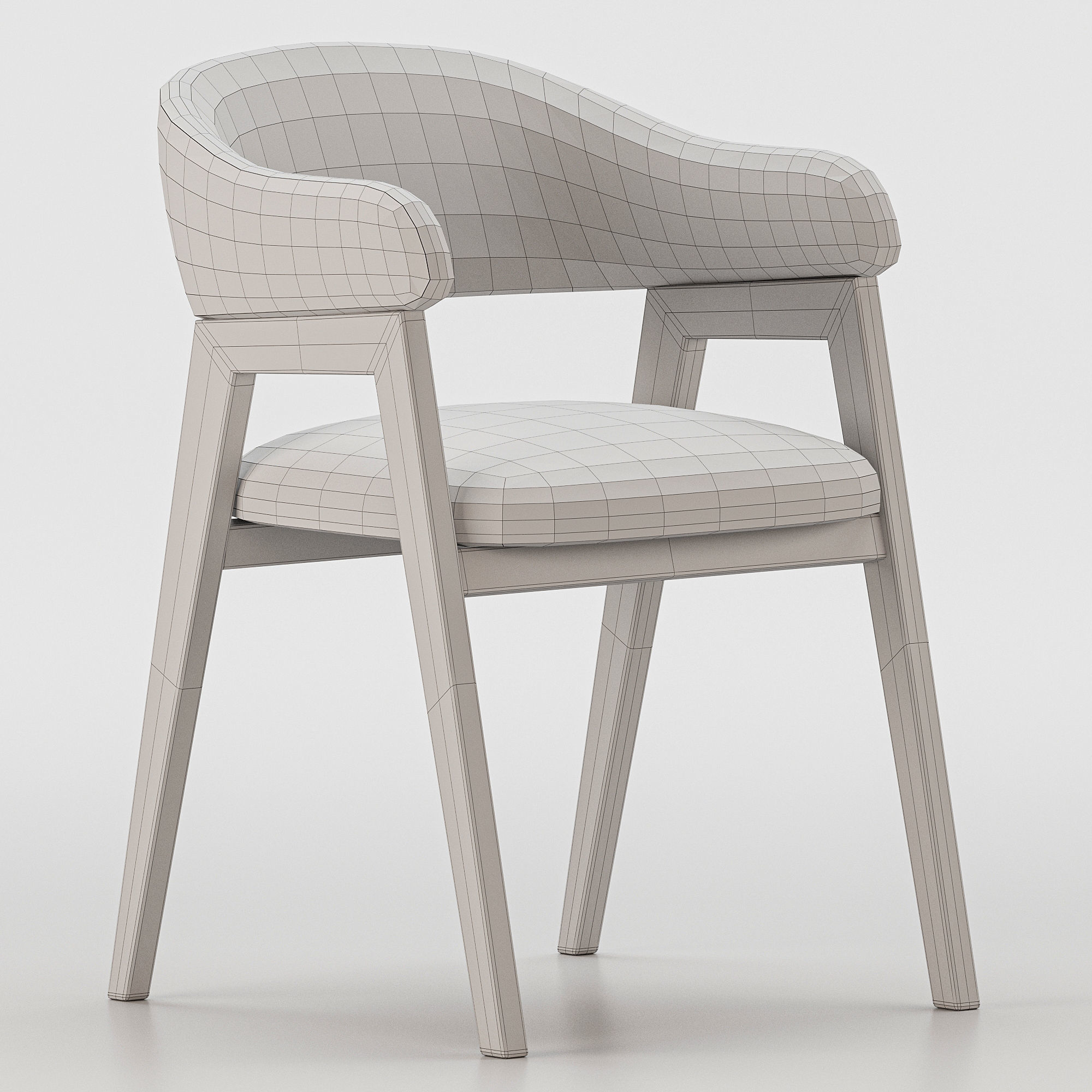 Chelsea Chair Low-poly 3D model_4