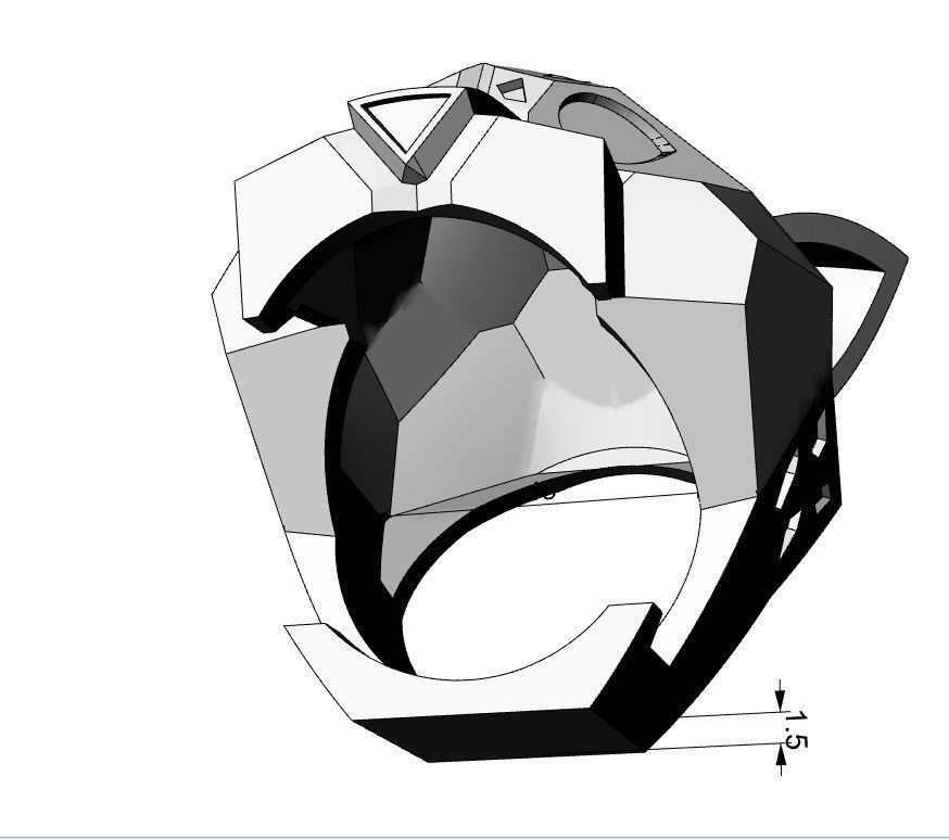 Tiger Ring SIZE 18 3D print model_6