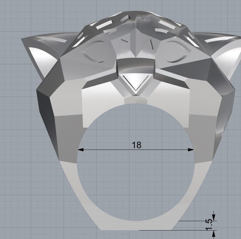 Tiger Ring SIZE 18 3D print model_5