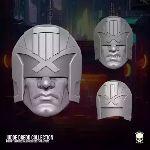 Judge Dredd fan art 3D printable file for action figures 