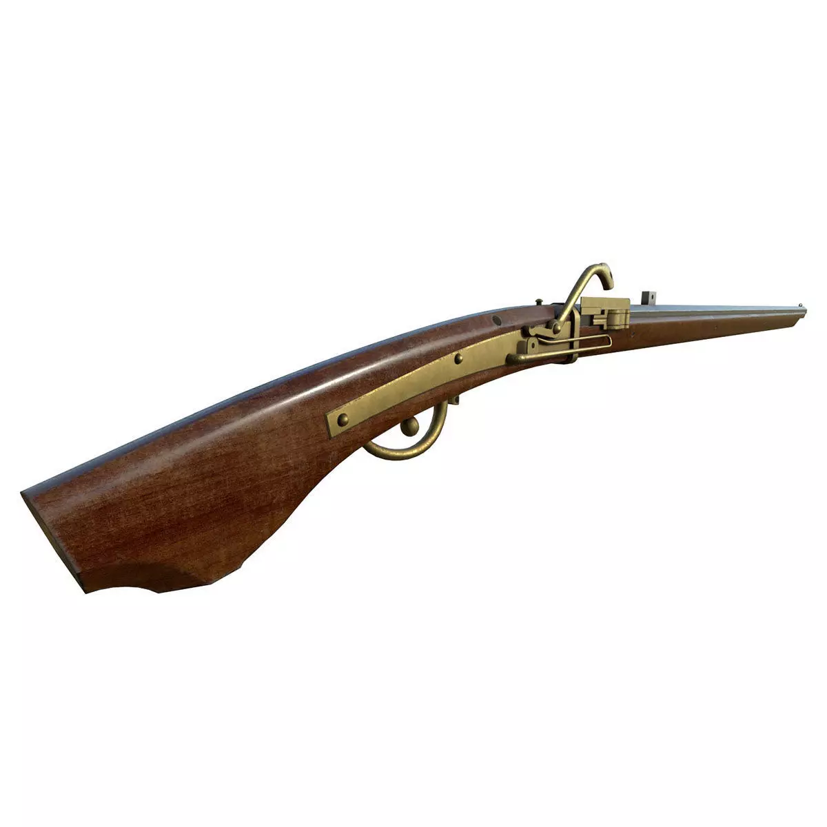 Matchlock Low-poly 3D model_0