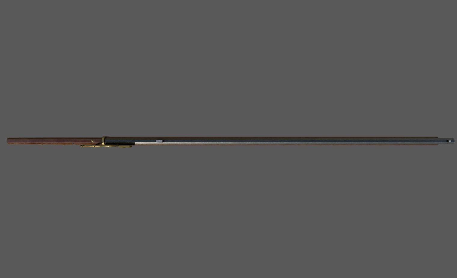 Matchlock Low-poly 3D model_3