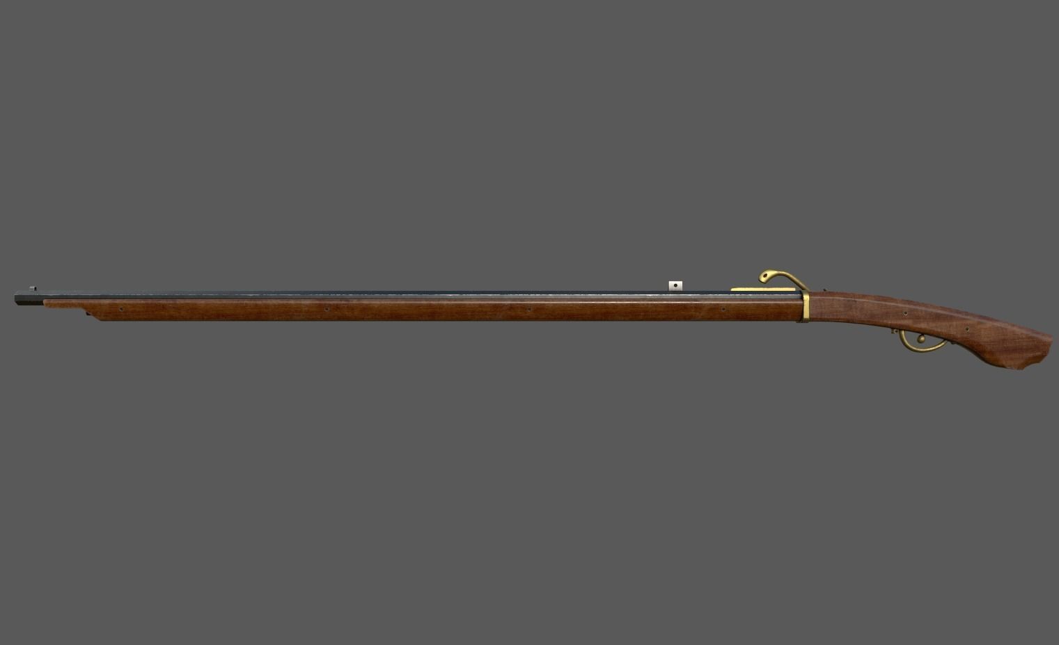 Matchlock Low-poly 3D model_2