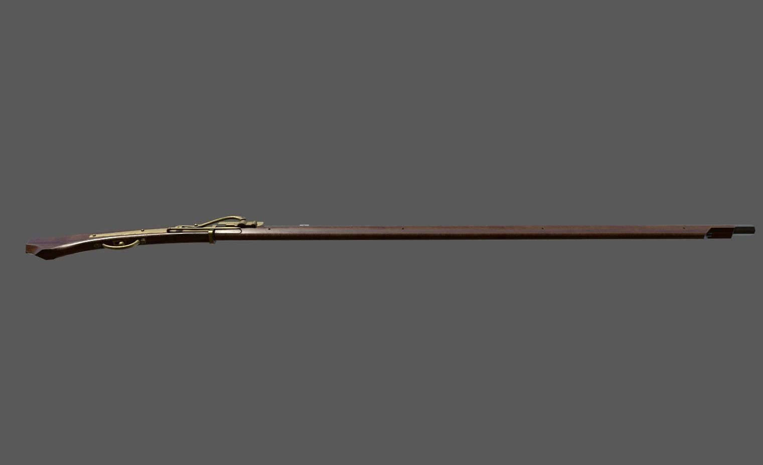 Matchlock Low-poly 3D model_4