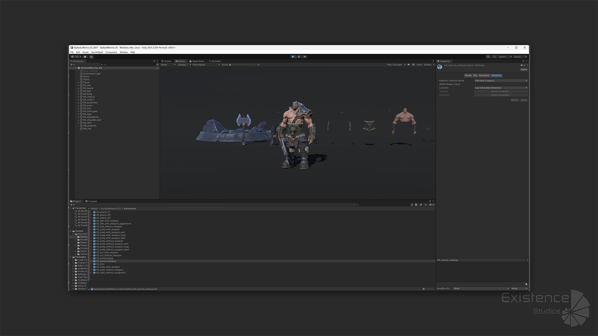 Stylized Warrior 03 - Fantasy Characters - Axe Heroes - 32 Low-poly 3D model_25