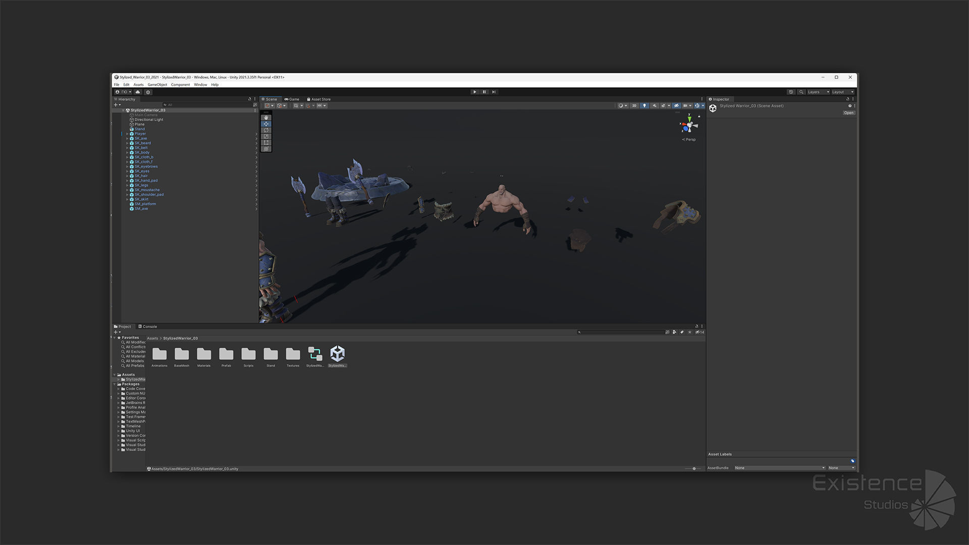 Stylized Warrior 03 - Fantasy Characters - Axe Heroes - 32 Low-poly 3D model_28