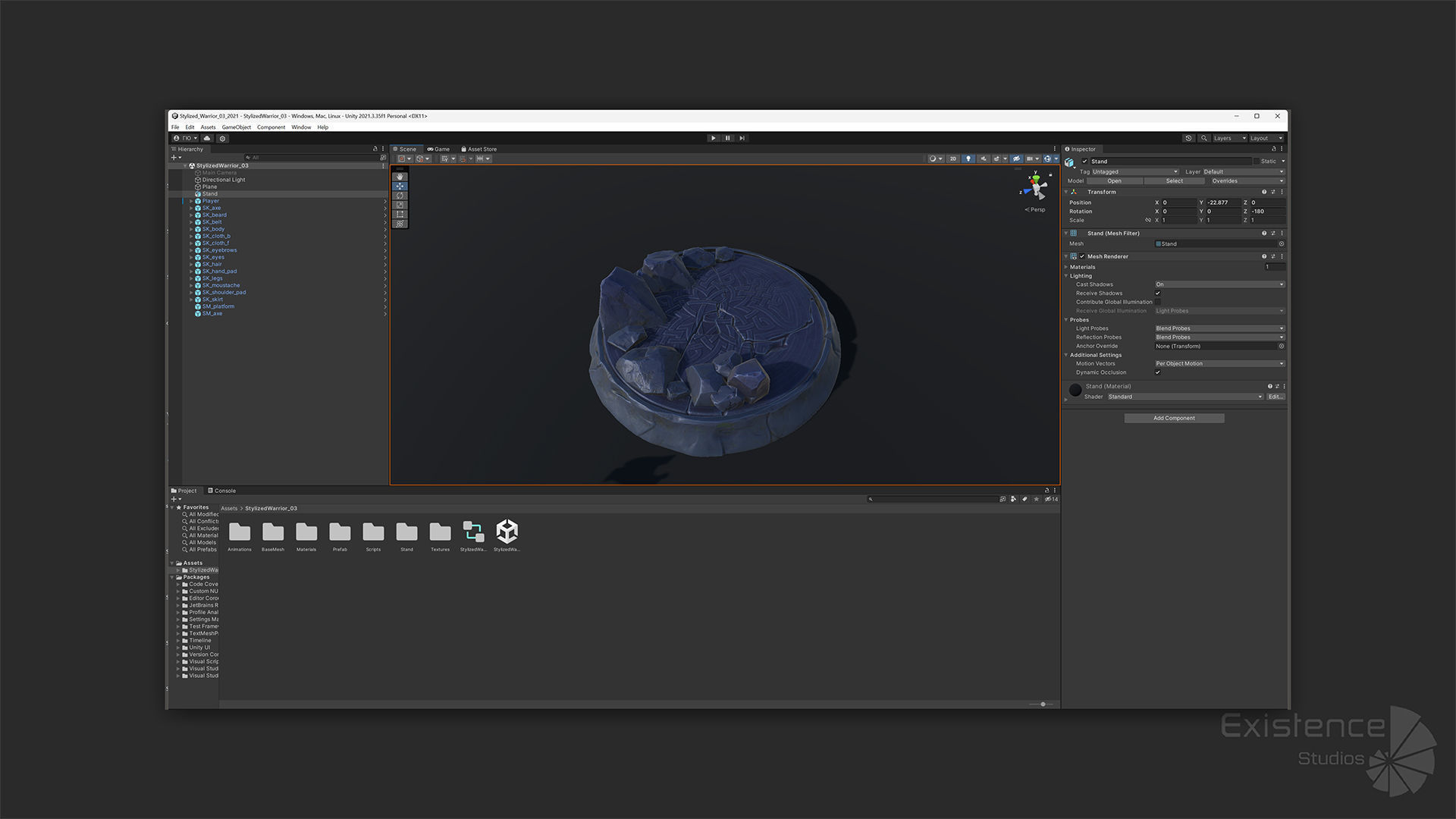 Stylized Warrior 03 - Fantasy Characters - Axe Heroes - 32 Low-poly 3D model_29