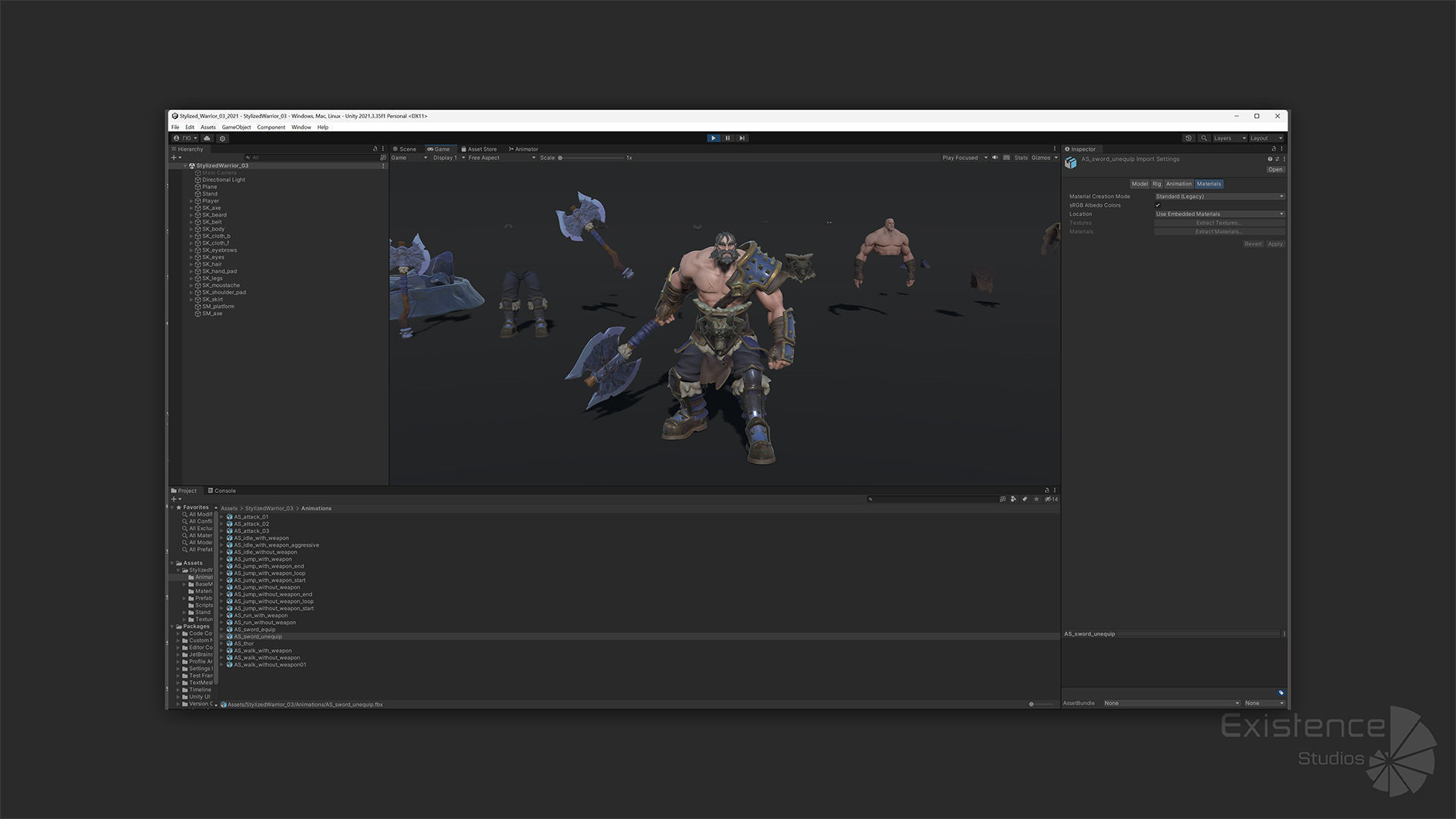 Stylized Warrior 03 - Fantasy Characters - Axe Heroes - 32 Low-poly 3D model_26