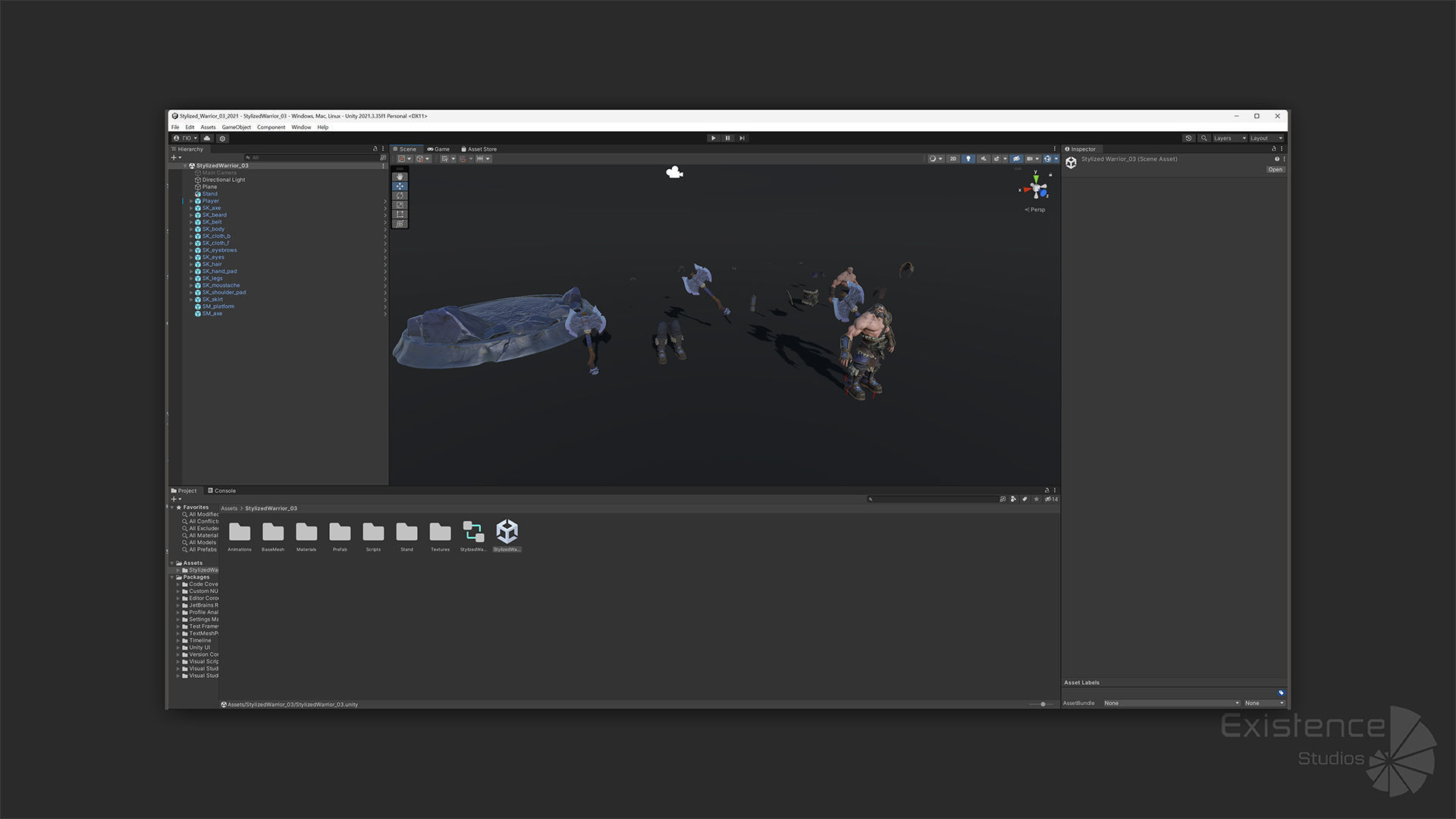 Stylized Warrior 03 - Fantasy Characters - Axe Heroes - 32 Low-poly 3D model_15