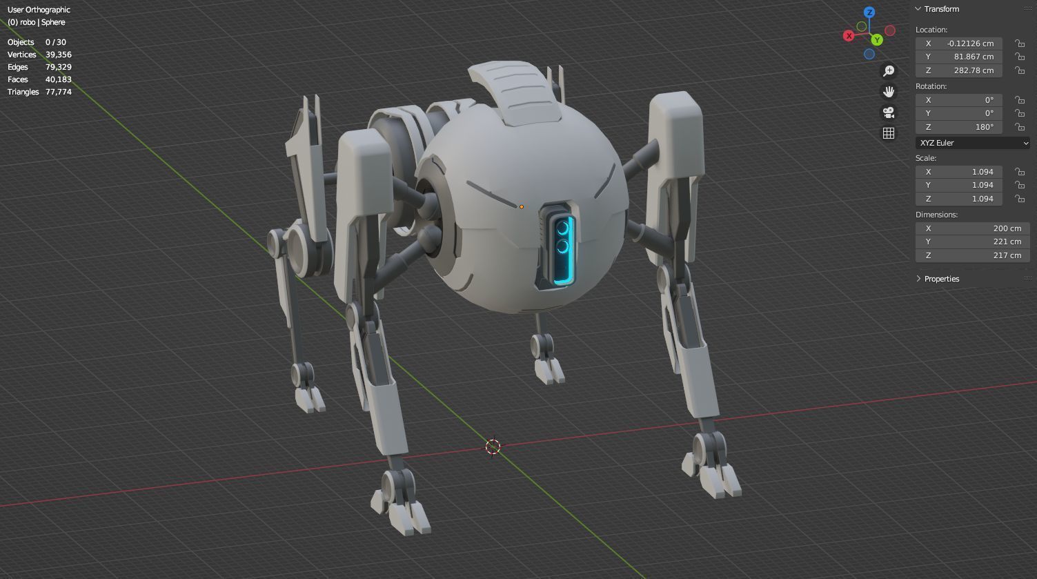 Robot dog 3D model  3D model_13