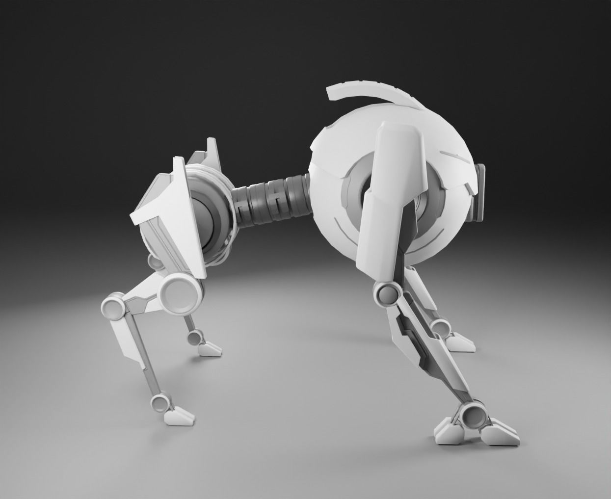 Robot dog 3D model  3D model_4