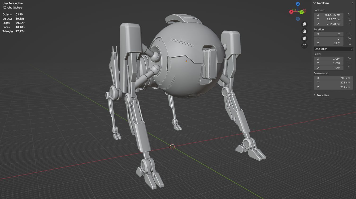Robot dog 3D model  3D model_11