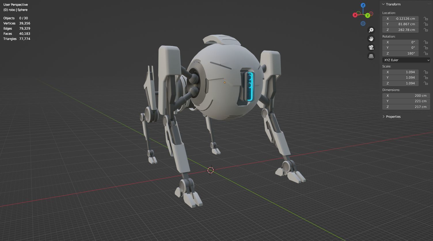 Robot dog 3D model  3D model_12