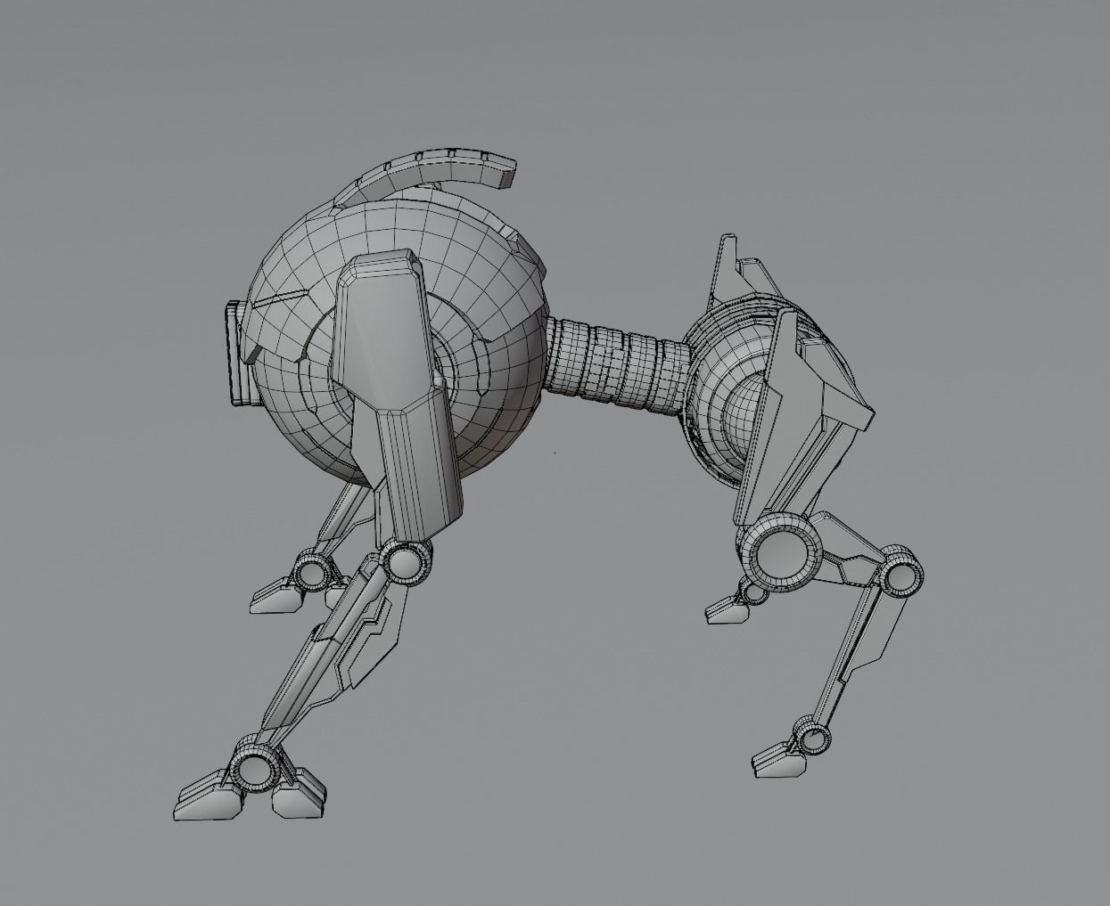 Robot dog 3D model  3D model_10