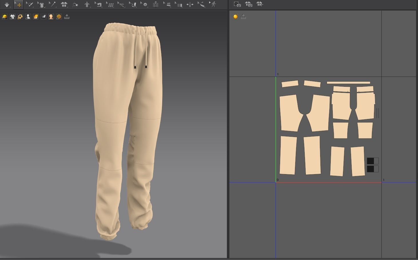 Female pants pack - 3D Model Low-poly 3D model_12