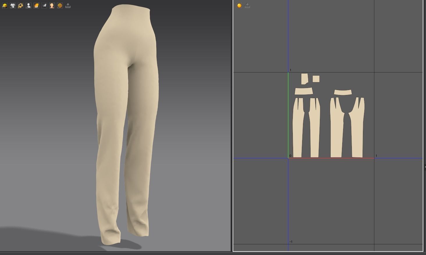 Female pants pack - 3D Model Low-poly 3D model_16