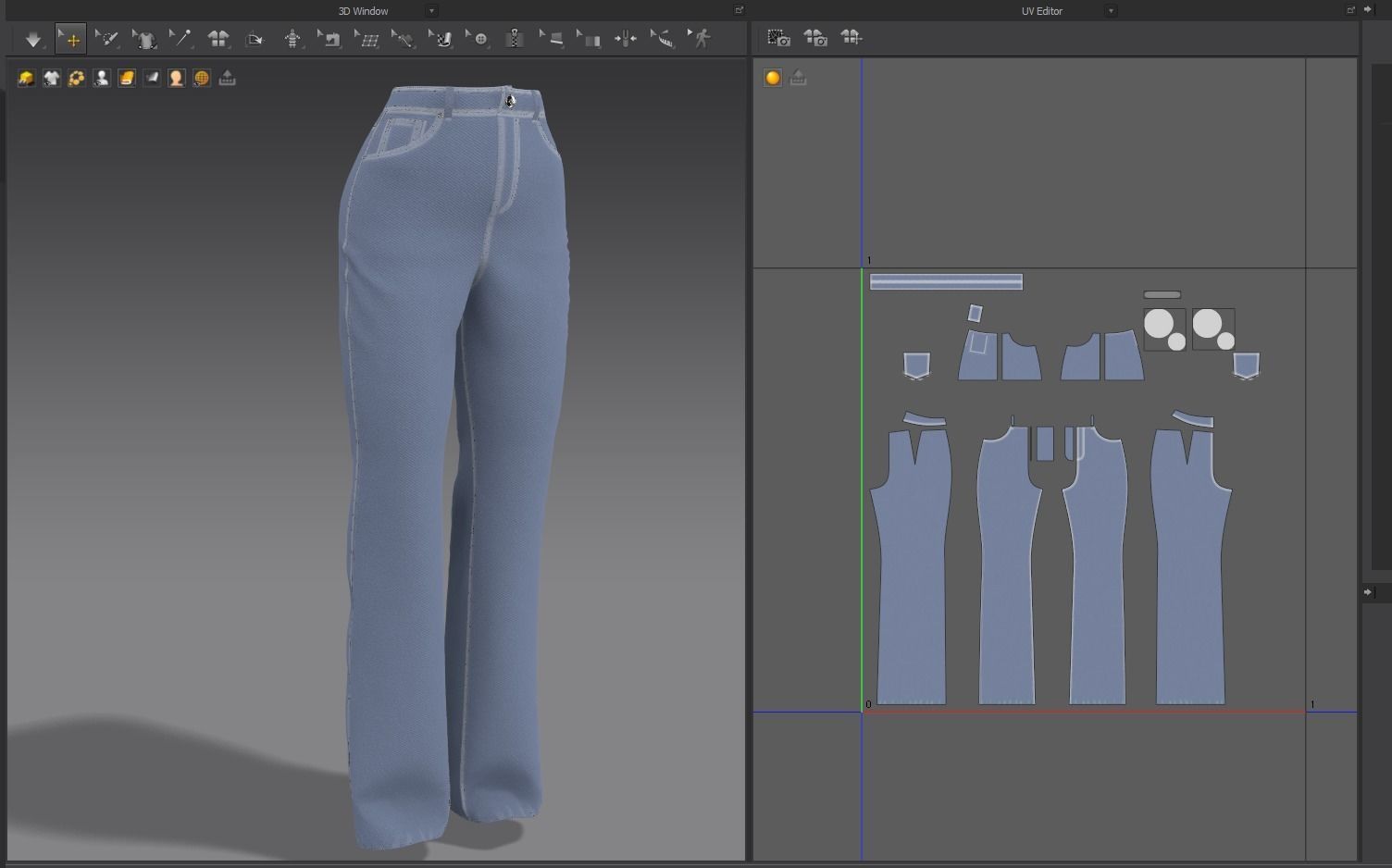 Female pants pack - 3D Model Low-poly 3D model_11